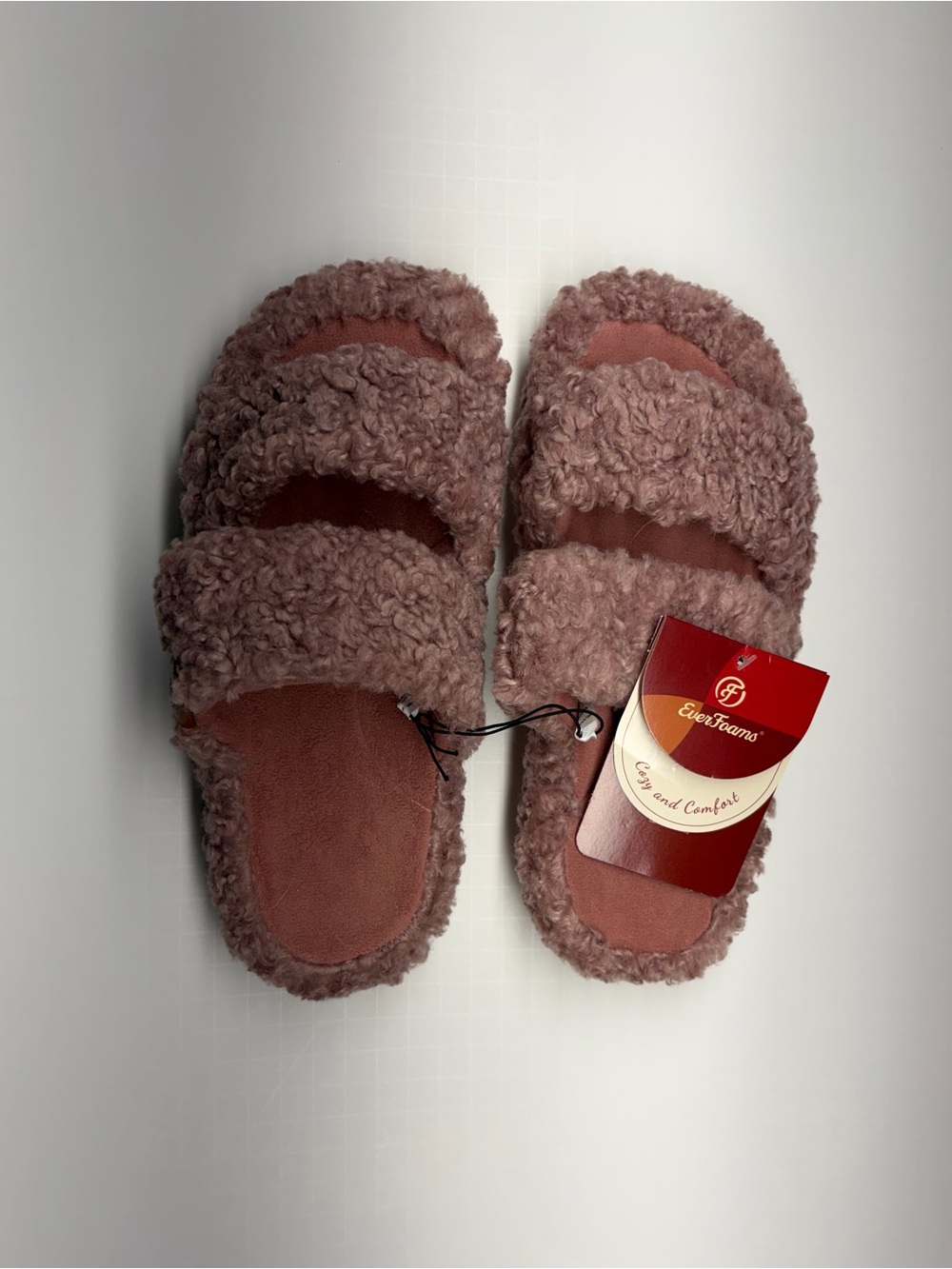 Everlane Plush Double-Strap Slide Slippers - Rose - US Size 7-8